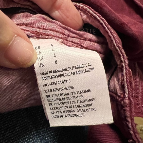 American Eagle Stretch Midi Chino shorts womens size 4 - Picture 4 of 7